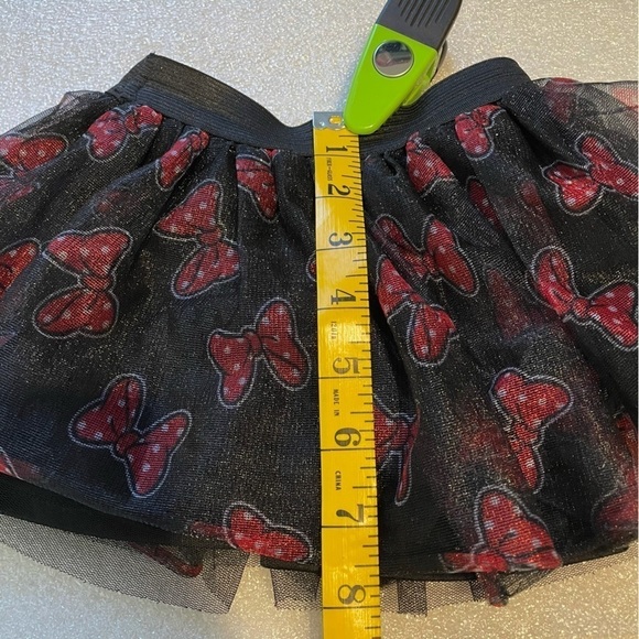 Disney Minnie Mouse Tulle Circular Tutu Skirt With Vibrant Red Minnie Mouse Bows - Picture 12 of 13